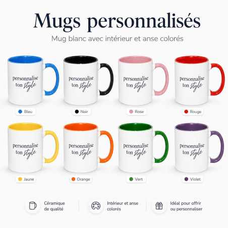 Mug couleur personnalisé
